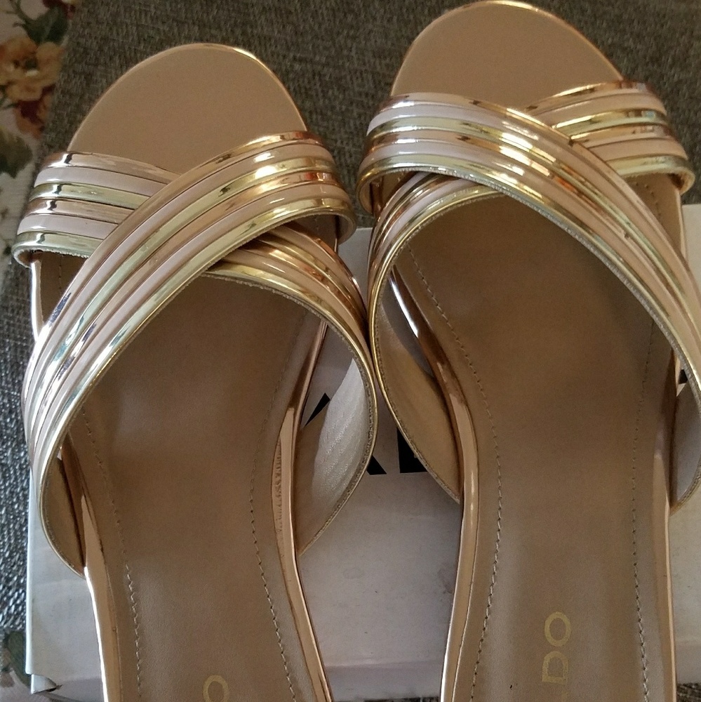 Aldo Gold Sandals